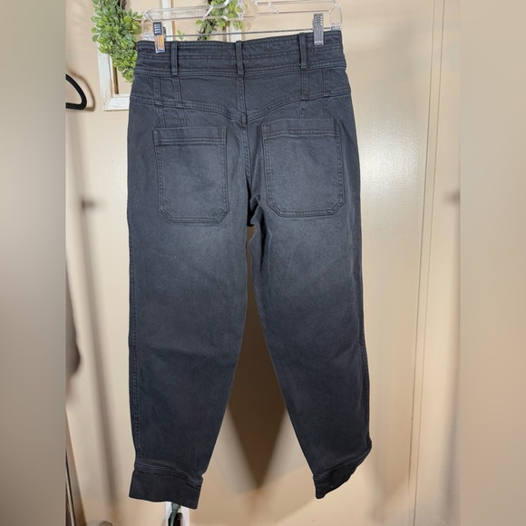 Something Navy Yoke Front Barrel Leg Jeans Black Size 8 cotton - Picture 2 of 5